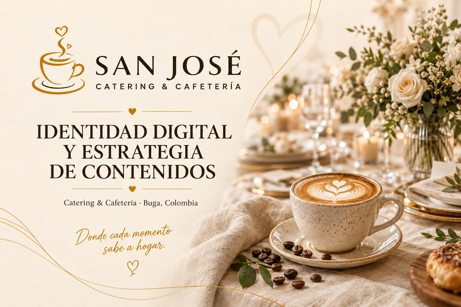Presentación de identidad digital de San José Catering y Cafetería