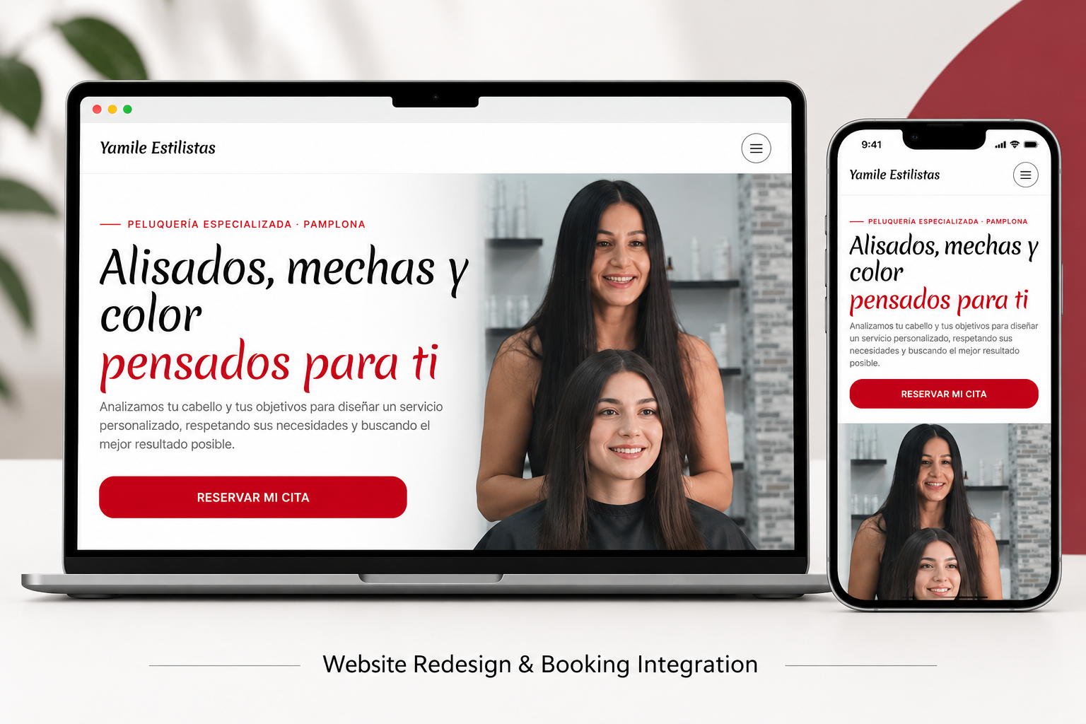 Presentación responsive de Yamile Estilistas